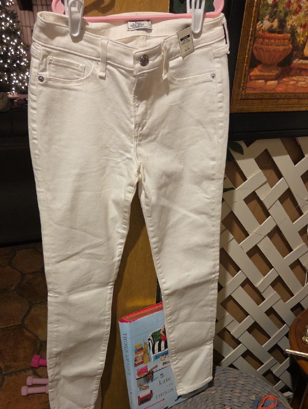 Abercrombie & Fitch Women's White Skinny Jeans